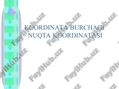 koordinata burchagi nuqta koordinatasi — PPT