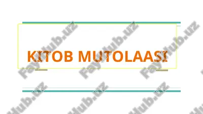 kitob mutolaasi — PPTX