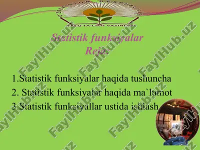 statistik funksiyalar — PPTX
