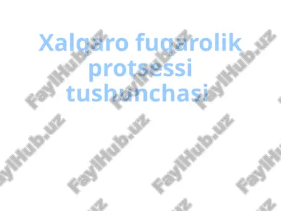 xalqaro fuqarolik protsessi tushunchasi — PPTX