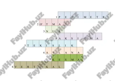 geometrik shakllar krossvord — DOCX