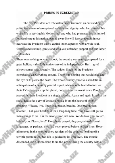 prides in uzbekistan — DOCX