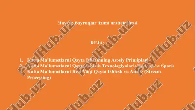 buyruqlar tizimi arxitekturasi — PPTX