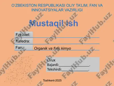 mustaqil ish — PPTX