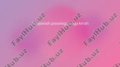 rivojlanish psixologiyasiga kirish — PPTX