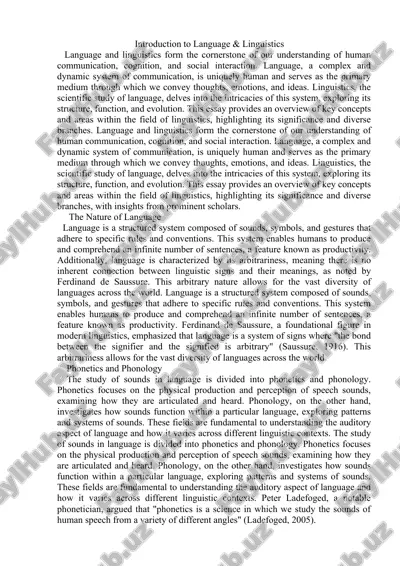 introduction to language & linguistics maqola — DOCX