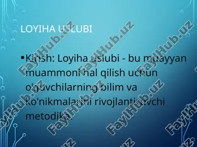 loyiha uslubi — PPTX