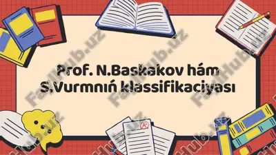 prof.n.baskakov hám s.vurmnıń klassifikaciyası — PDF