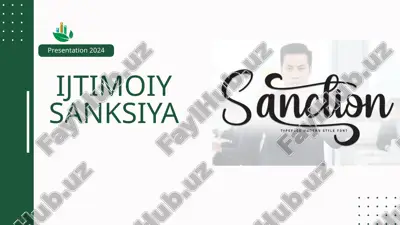 ijtimoiy sanksiya — PPTX