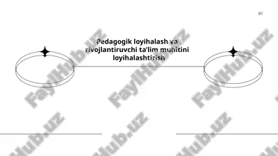 pedagogik loyihalash va rivojlantiruvchi ta’lim muhitini loyihalashtirish — PPTX