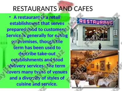 restaurants and cafes — PPT