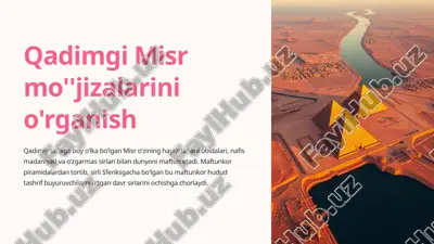 qadimgi misr mo''jizalarini o'rganish — PPTX