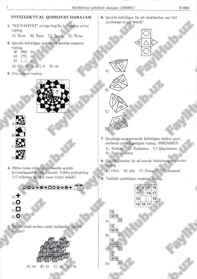 iq test namuna argos — PDF