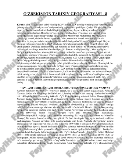 o’zbekiston tarixiy geografiyasi - 8 — DOC