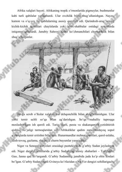 afrika xalqlari hayoti — DOCX