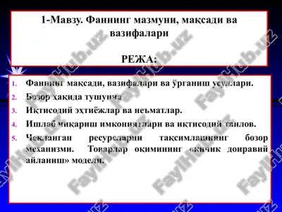 mikroiqtisodiyot — PPT