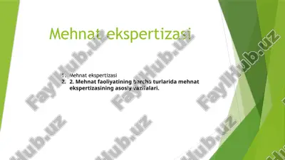 mehnat ekspertizasi — PPTX