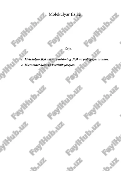 molekulyar fizika — DOC