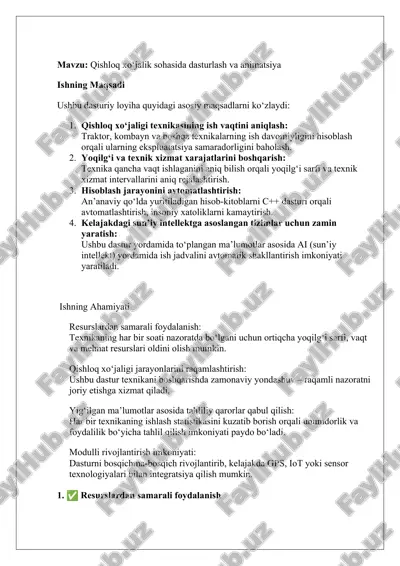 qishloq xo‘jalik sohasida dasturlash va animatsiya — DOCX