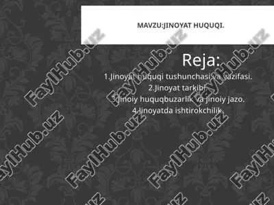 jinoyat huquqi — PPTX