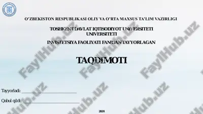 ozarbayjon davlatining investatsiya tahlili — PDF