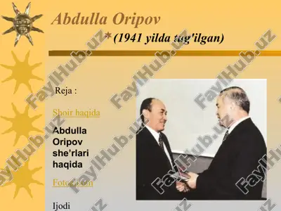 abdulla oripov — PPT