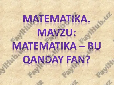 2-sinf matematika — PPT