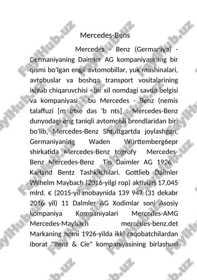 mecedes-benz — DOC
