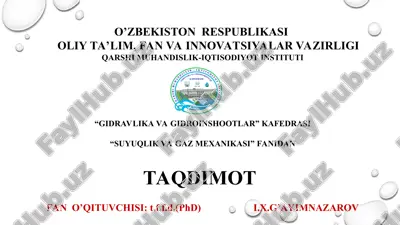 kavitatsiya xodisasi haqida umumiy tushuncha — PPT