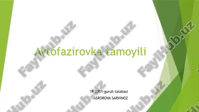 avtofazirovka haqida umumiy tushuncha — PPTX