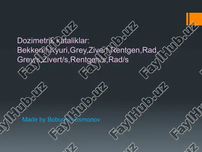 dozimetrik kataliklar — PPTX