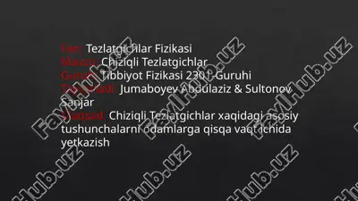 chiziqli tezlatkichlar — PPTX