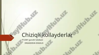 chiziqli kollayderlar kurs ishi — PPTX