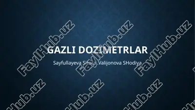 gazli dozimetrlar — PPTX