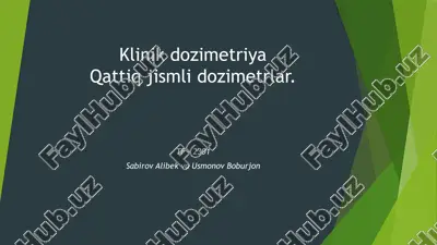 qattiq jismli dozimetrlar 2 — PPTX