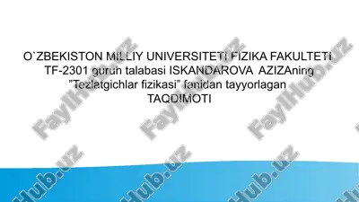tibbiyotda qo’llaniladigan radionuklidlarni elektron tezlatgichlarda olish — PPTX
