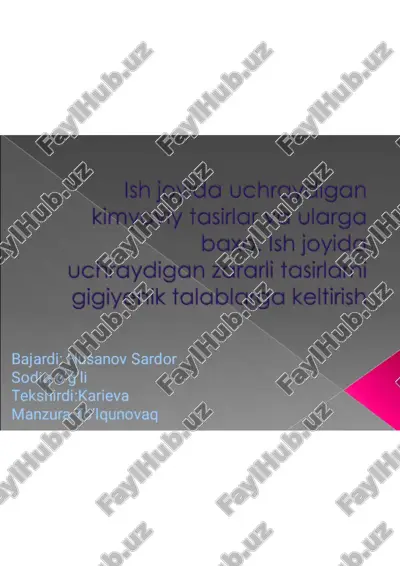 ishlab chigarish sanitariyasi — PDF
