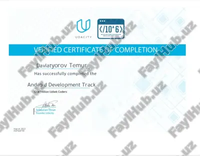 udacity verified certificate of completion — PDF