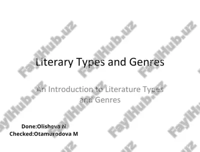 literary types and genres — PDF