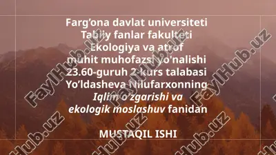 o'rmonlardagi yong'inlar muammosi — PPTX
