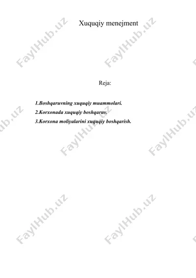 xuquqiy menejment — DOC