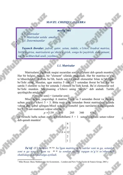 matrisalar — DOC