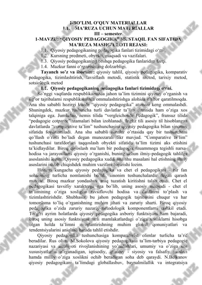 qiyosiy pedagogika — DOC