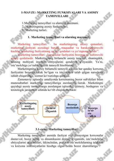 marketingning asosiy tamoyillari — DOC
