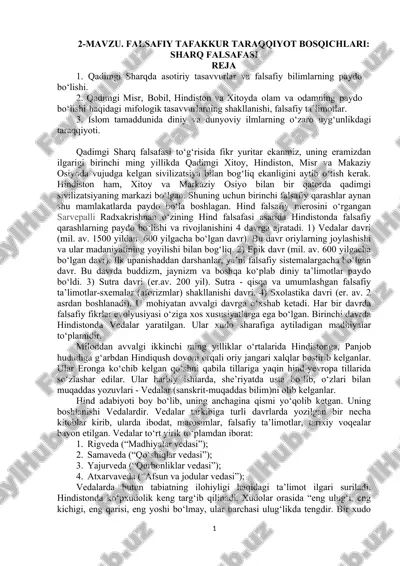 qadimgi sharq falsafasi — DOC