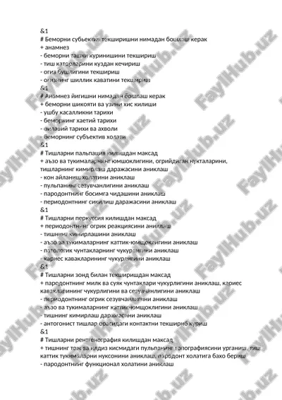 stomatologik uskunalari — DOC