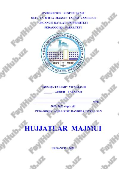 "pedagogik amaliyotlarni tashkil etish talablari" — DOC