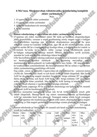 o‘zgaruvchan tok elektr yuritmalari — DOC