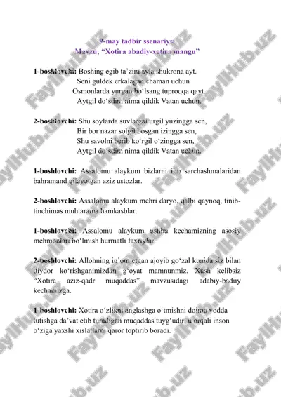 9-may tadbir ssenariysi — DOC