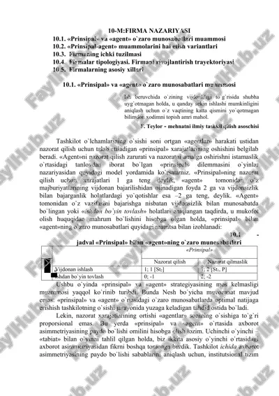 "firma nazariyasi" — DOC